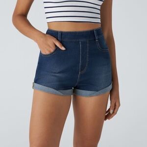 Halara Flex™ High Waisted Pockets Rolled Hem Washed Shorts